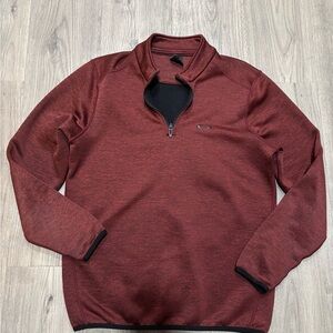 Oakley Men's Burgundy Zip-Up Sweater